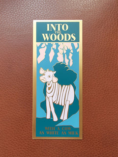 Into the Woods inspired Milky White Metal Bookmark