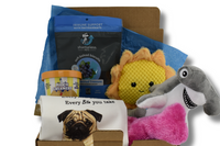 The Pug Box is a monthly subscription box filled with toys and treats specially curated for Pug Dogs!