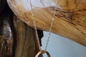 A Strange Loop Broadway Musical inspired engraved Necklace - Inner White Girl - Rose Gold Ring on Chain