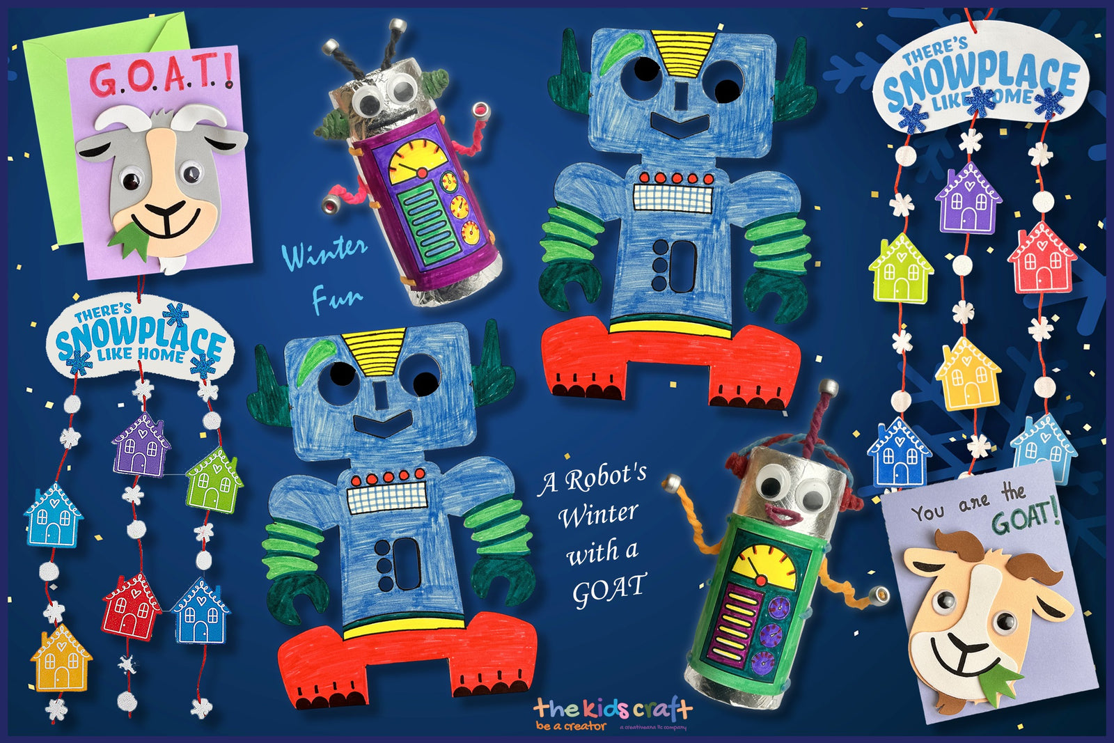 A Robot's Winter with a GOAT, DIY Kids Arts & Crafts Kits (Ages 3-9)