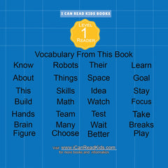 Robot Children's Book : I Can Read Books For Kids Level 1