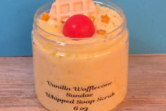 Vanilla Wafflecone Sundae Whipped Soap Scrub 