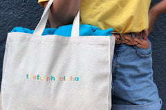 Back my bag for the beach!  Yes, please!  These custom embroidered totes were the perfect match to our soft summer tshirt design!