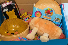 Mystery cute box with squeeze toy mystery plushie and squishie child tweens teens