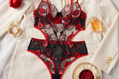 These pieces can be worn in the bedroom with nothing else on, or dressed up for a night out.
Versatile.

100% cotton lining.

All inclusive.