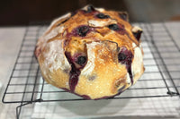 Lemon blueberry sourdough loaf. Perfect toasted and topped with cream cheese. Subscription box will include recipes for beautiful loaves. 