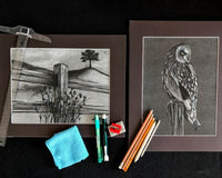 Explore the fun and dirtiness of drawing with charcoal.