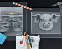 Explore the fun and dirtiness of drawing with charcoal.