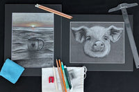 Explore the fun and dirtiness of drawing with charcoal.
