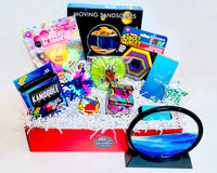 Sandscape, Heart Blobbies, Kanoodle, Fidget Widget, Ono Roller, Beadie Frog, Dimple Spinner, Marble Ball, Sproing Ball, Star Skin Pick Toy