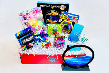 Sandscape, Heart Blobbies, Kanoodle, Fidget Widget, Ono Roller, Beadie Frog, Dimple Spinner, Marble Ball, Sproing Ball, Star Skin Pick Toy