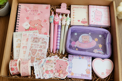 Back to School Box

Happy Mail Stationery Club back-to-school stationery subscription box with notebook, pencil pouch, pens, highlighters, s