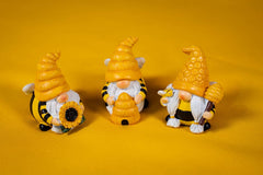 Adorable bee themed gnome included in the Bee Kind Appreciation Box, bringing a cheerful and whimsical touch to the gift set.