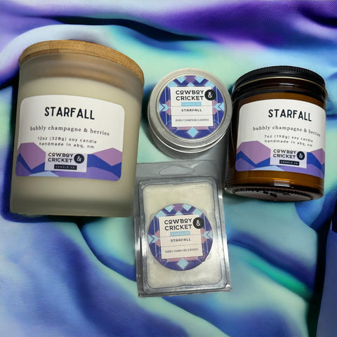 Starfall Soy Candles and Melts - Bubbly Champagne & Berries - ACOTAR Inspired