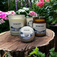 Petrichor Soy Candles and Melts - Warm Rain on Spring Leaves