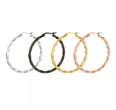 CATALINA Twist Hoops 18K Gold Plated