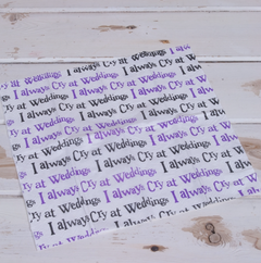 I Always Cry At Weddings Tissue Tin