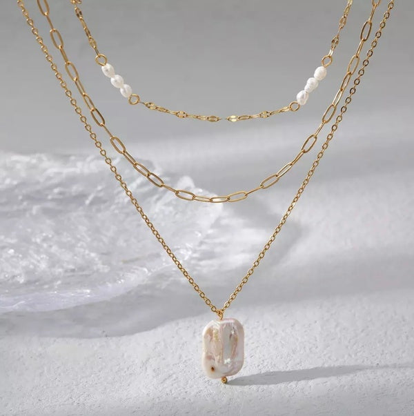 RÁN ♡Layered Stainless Steel Necklace