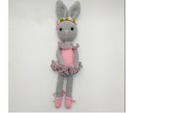 Baby Handmade RabbitCrochet Plush Toy in  Following Box