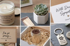 Dog Memorial Gift Box - Pet Loss Sympathy Care Package with Live Succulent & Candle
