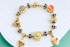Vintage Lion King Charm Bracelet
