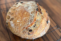 Rustic sourdough with cinnamon and raisin inclusion. Perfect for a Sunday morning French toast breakfast. 