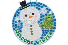 Snowman Glitter Mosaic