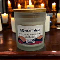Midnight Mass Soy Candles and Melts - Smoked Oud, White Sage, & Lavender - Netflix Inspired