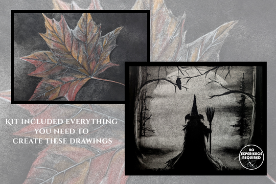 Our October 2026 Art Box, will include the drawings, Leafy and Witches Path.  Come and get dirty with us and create.