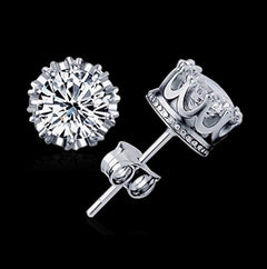 ROYAL ♡  925 Sterling Silver AAA Cubic Zirconia Diamond Stud Earrings