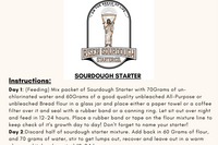 This is an example of Risen Sourdough Starter Co.'s example of the Instructions we send with every order!