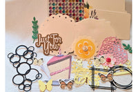 Plenty of die cuts and other pieces to make greeting cards look professional and fun all at once. Make birthday, thinking of you and others.