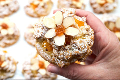 Apricot Cloud French Pastry gourmet dessert baking kit featuring airy French pastry filled with vanilla pastry cream and apricot. 