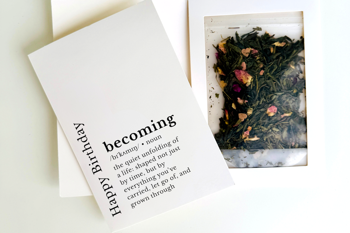 Birthday Greeting Card with Loose Leaf Tea by Aura Herbal Teas