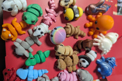 3d toys figures in a Christmas advent calendar. Great mystery box for boys and girls. 12 pieces in each box, all different. Stocking stuffer