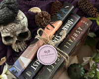 Owl Post Books YA Imagination Box. Three new hardcover books delivered monthly. Picture shows the Owl Post Books box with several books