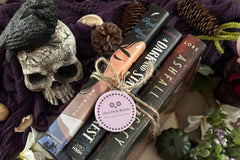 Owl Post Books YA Imagination Box. Three new hardcover books delivered monthly. Picture shows the Owl Post Books box with several books