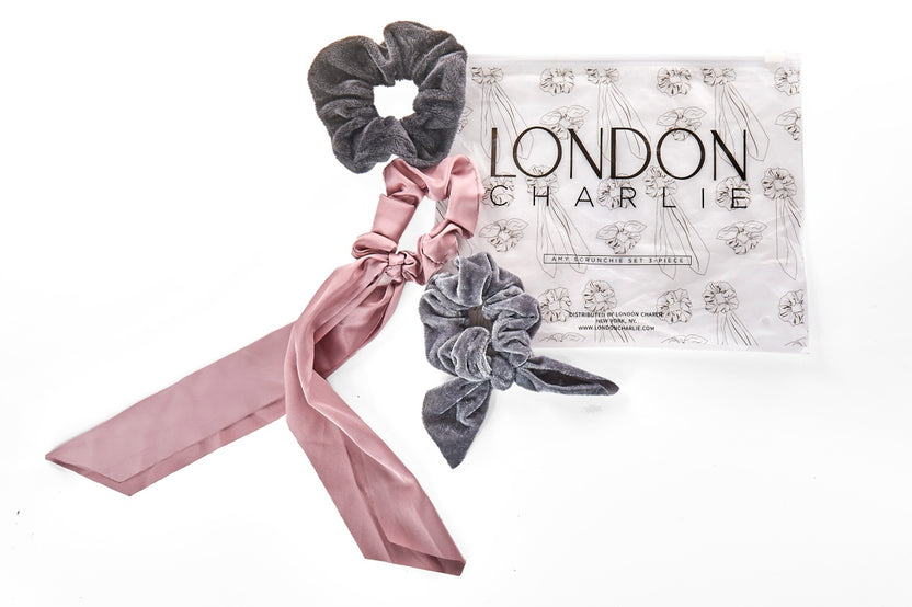 London Charlie 3 Piece Scrunchie Set