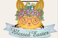 Blessed Easter as part of our Spring DIY Paintable Kit. 3D pieces, twine, paint, brushes and beads were included in this kit.