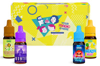 Enchanted Fragrance Oil subscription featuring 4 different 10ml dropper bottle fragrance oil scents delivered monthly.