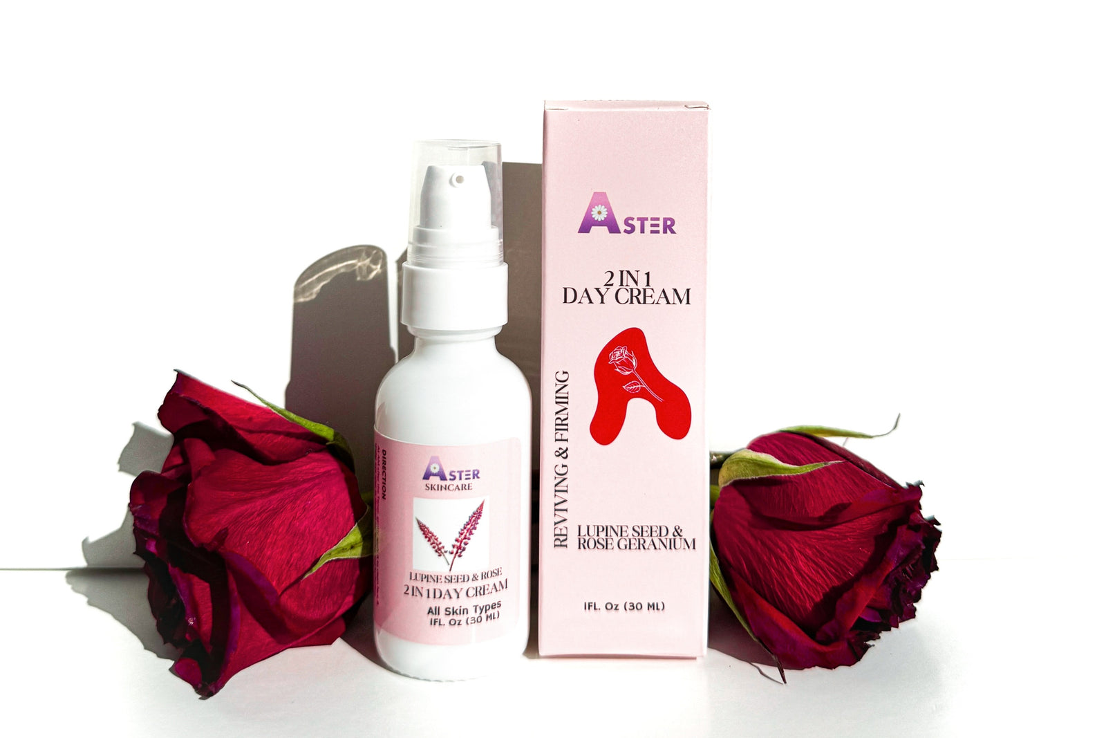 2-IN-1 Day Cream Lupine Seed & Rose | Vegan Reviving & Firming Moisturizer – Organic