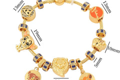 Vintage Lion King Charm Bracelet