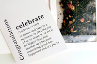 Congratulations Greeting Card with Loose Leaf Tea by Aura Herbal Teas