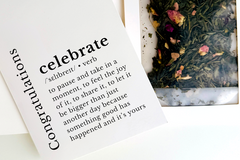 Congratulations Greeting Card with Loose Leaf Tea by Aura Herbal Teas