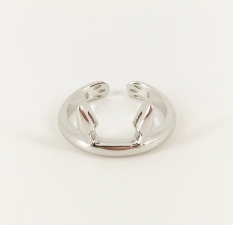 Totoro Adjustable Sterling Silver Ring
