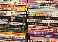 This photo shows examples of different types of manga. Not all manga in the photo is available for the box, but this is a sample.