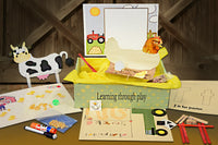 this is our farms wiggle worms kit box. it shows the different crafts available.....................