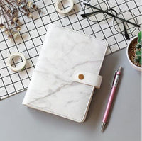 Marble Faux Leather Ringbound Planner