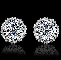 ROYAL ♡  925 Sterling Silver AAA Cubic Zirconia Diamond Stud Earrings