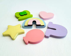 Lucky Charms Decor | Mini Wooden St. Patrick's Day Decor | Holiday Tiered Tray | Table Shelf Accent